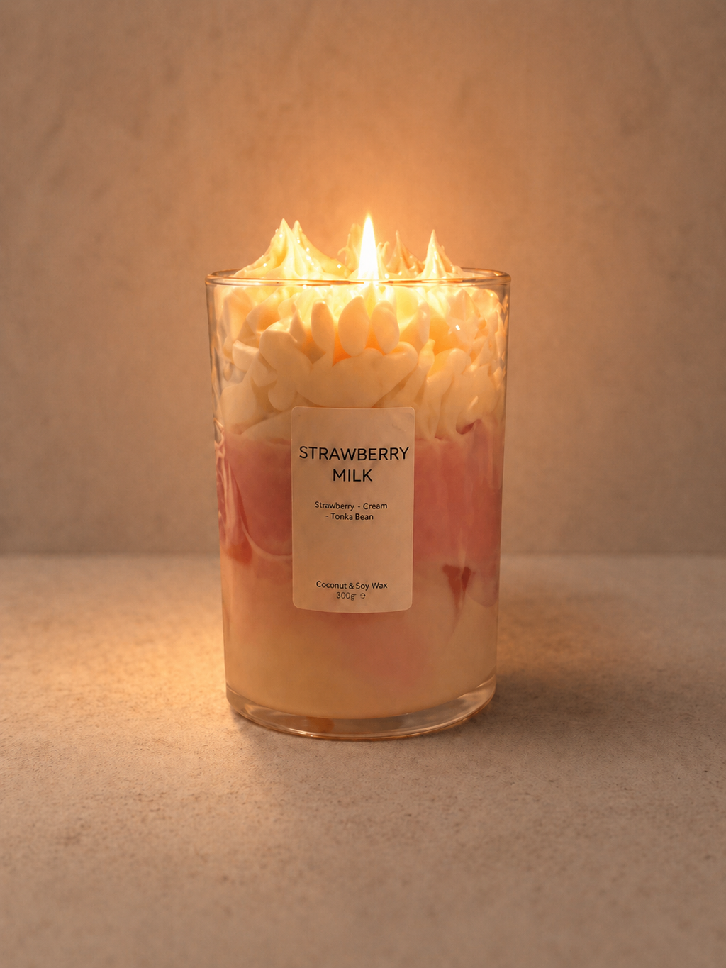 Strawberry Milk - Vela aromática artesanal